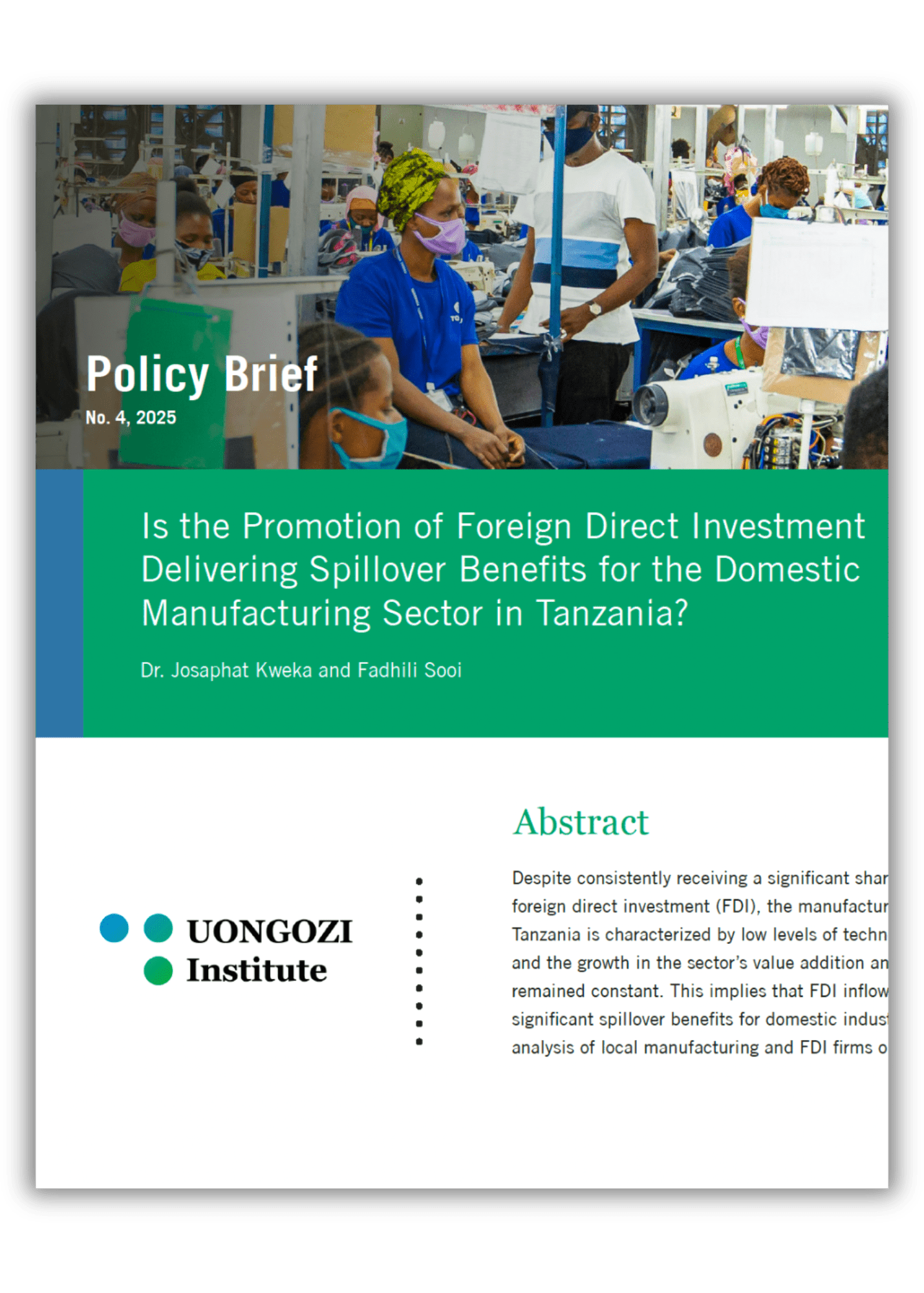 Promotion of FDIs policy brief