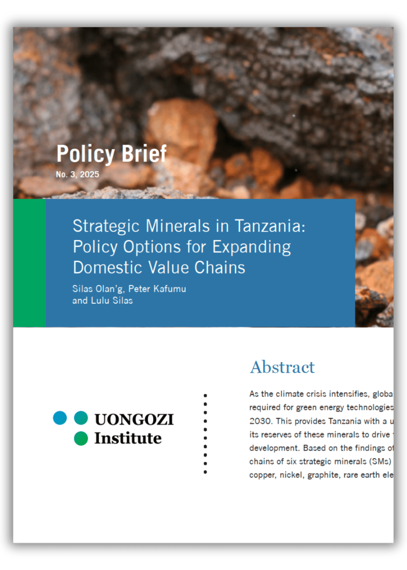 Strategic minerals policy brief